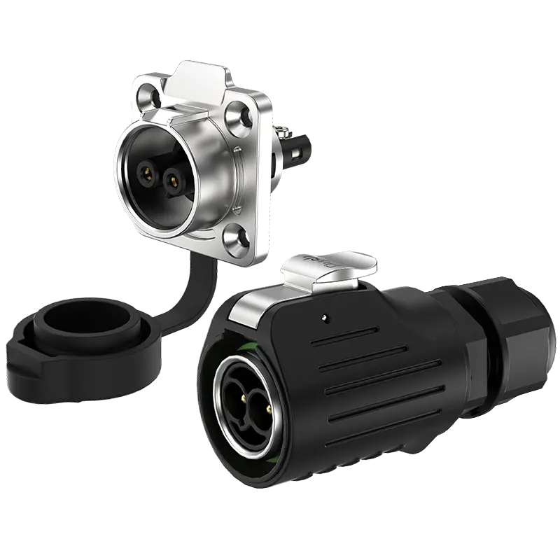 LP16 2Pin 10A Power Flange Plastic+Metal Waterproof Wire Connectors Aviation Waterproof Connector