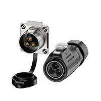 LP24 Waterproof Plug Connector Aviation Waterproof Connector Flange 3 Pin Screw Type