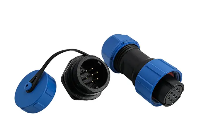 SP17 7 Pin Circular Connector Electrical Panel Mount Power Connector IP68