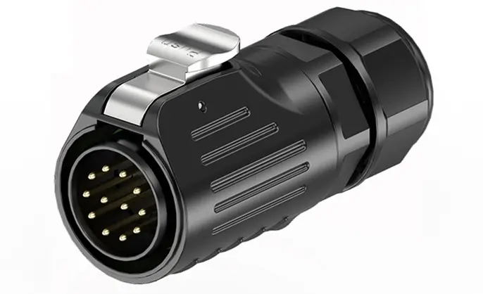 LP24 Outdoor Waterproof Wire Connectors Wire to Wire 12 Pin Aviation Plug Circular Connector Electrical Solder Type All Plastic