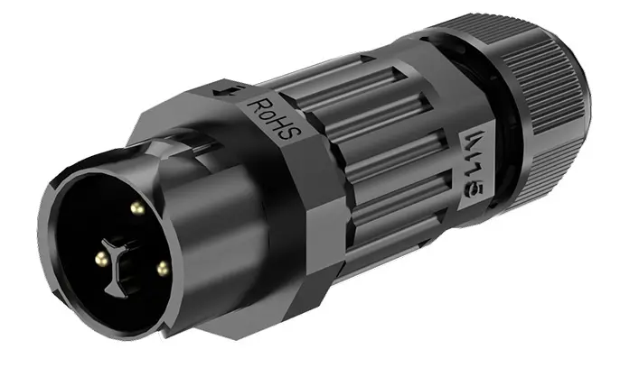 M15MF Circular Connector Electrical 3 Pins IP68 Screwless Waterproof Cable Connector Male Female Connector 10A Wire to Wire