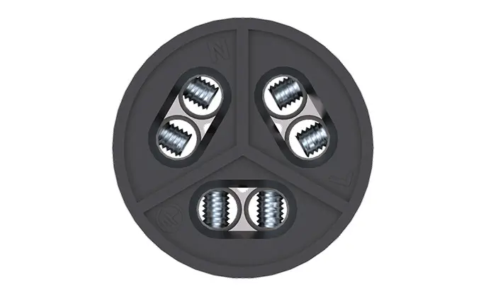 M25Y 3 Pin 3 Way Waterproof Cable Connector Outdoor Electrical Cable Connectors Three-Way (Twin Inner Core)