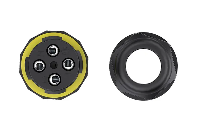 M20 Waterproof IP68 Cable Connector 4 Pin Through Type Screw Waterproof Connector