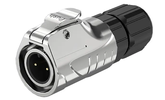 LP12 2 Pin Waterproof Plug Connectors Aviation Plug Socket Straight Circular Connector Solder Type All Metal