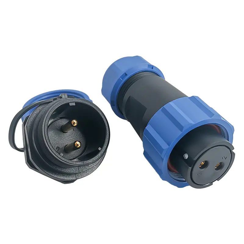 SP21 2 Pin Circular Connector Electrical Panel Mount Power Connector IP68