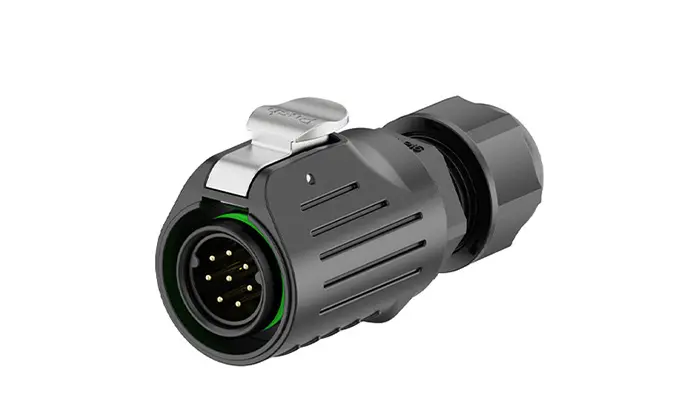 LP16 5A Waterproof Connector Solder Type Flange 8 Pin Reverse Mounting Aviation Plug Connector Socket All Plastic