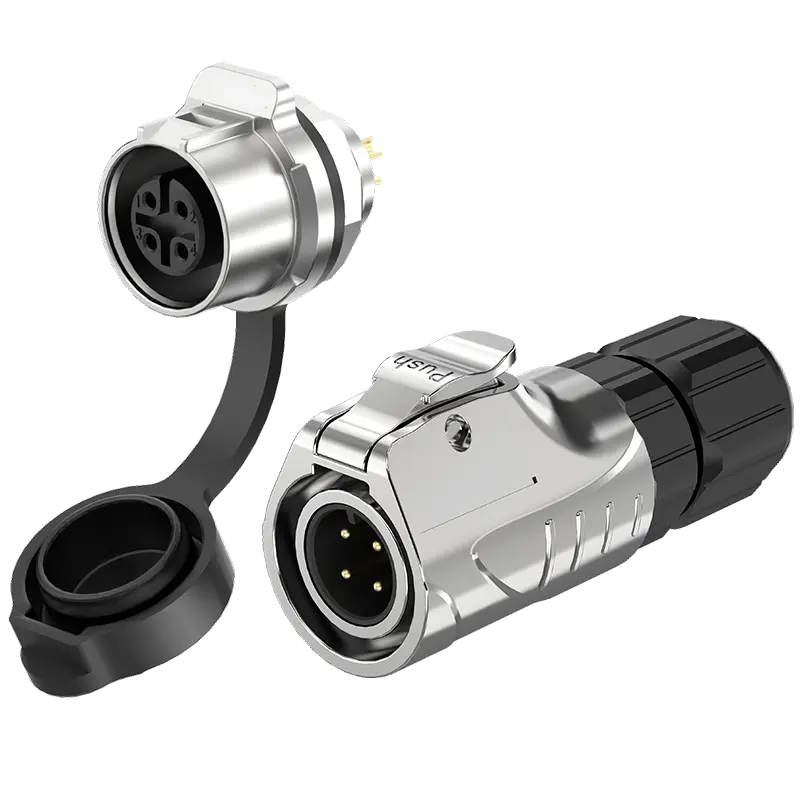 LP12 Solder Type 4Pin 5A Power Panel Outdoor Waterproof Wire Connectors All Metal Aviation Plug Socket