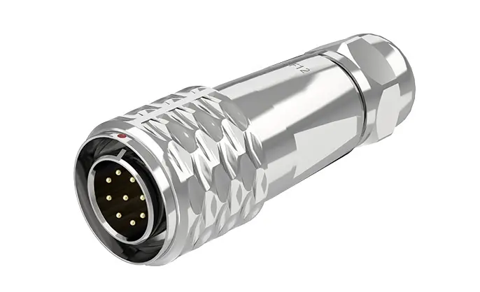 SF12 9 Pin Circular Plug Connector IP67 Push-Pull All Metal