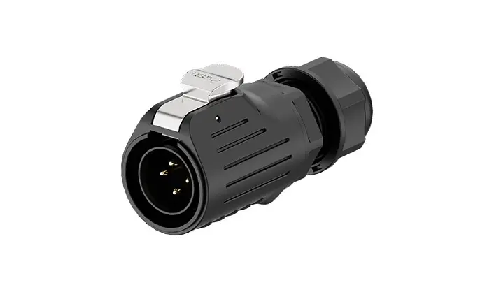 LP20 4Pin Solder Type Waterproof Connector Wire to Wire Circular Connector 20A Power All Plastic