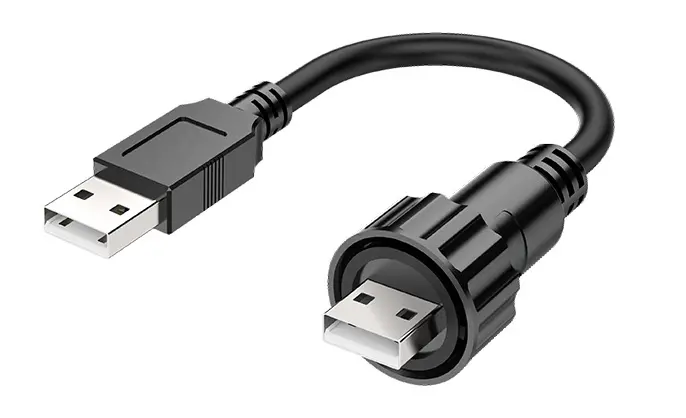 SCJ-USB3.0 Waterproof Panel Mount USB 3.0 Type Connector Single Interlock Male Plug Industrial Connectors
