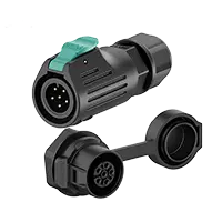 LP12 Panel Mounting 6Pin Waterproof Connector Screw Connection Type Aviation Plug Connector Socket All Plastic