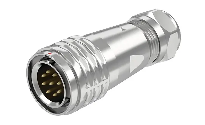 SF16 9 Pin Circular Connector Electrical Waterproof Connectors IP67 Push-Pull All Metal