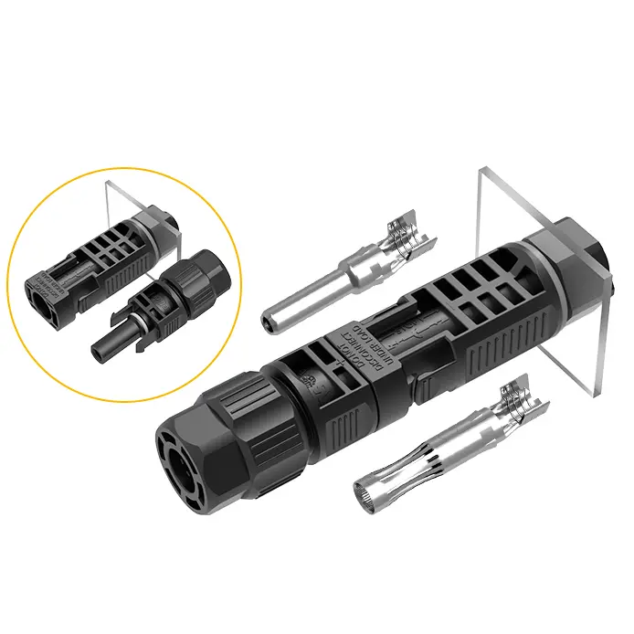 SCJ PV4 Series 25A PV Cable Solar Panel Wire Connectors Wire to Board Manual Unlock PV Solar Panel Connectors