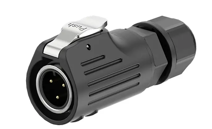 LP12 Screw Type 3Pin Wire to Wire 5A Power Waterproof Circular Connector Aviation Plug Socket Plastic+Metal