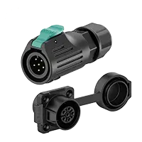 LP12 Flange 6 Pin Waterproof Connector Solder Type All Plastic Aviation Plug Connector Socket