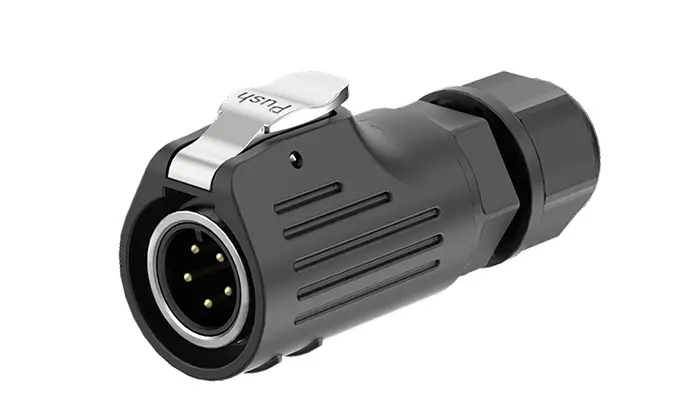 LP12 5 Pin Waterproof Connector Solder Type Straight Circular Connector Plastic+Metal Aviation Plug Socket