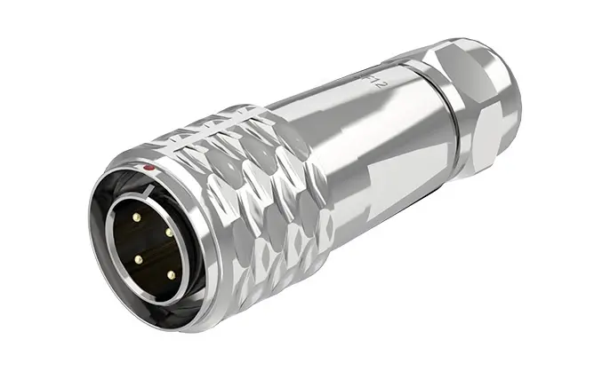 SF12 4 Pin Circular Plug Socket IP67 Push-Pull All Metal