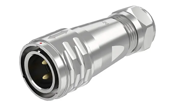 SF20 2 Pin Standard Circular Connector Waterproof Wire Connectors IP67 Push-Pull All Metal