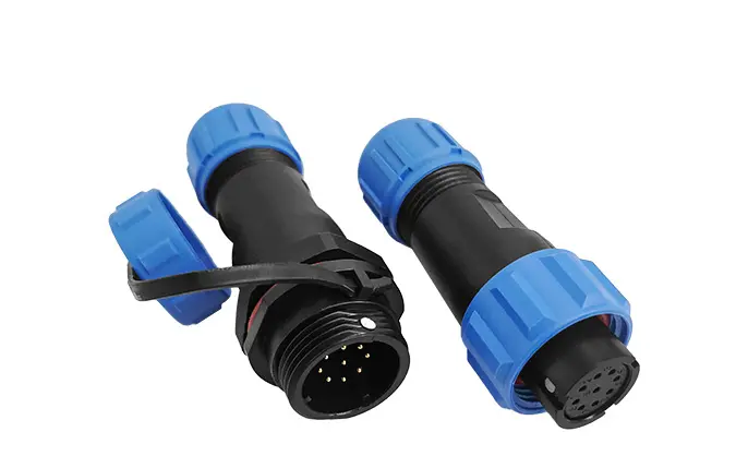 SP13 9 Pin Circular Plastic Wire Connector IP68 Cable Connector