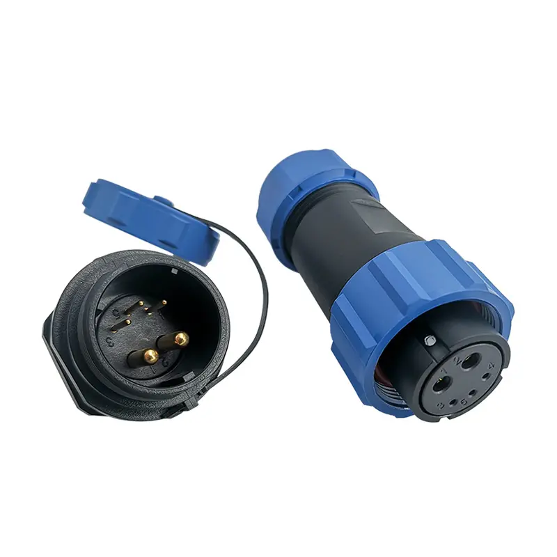 SP21 5B Pin Circular Plastic Wire Connector Panel Mount Power Connector IP68