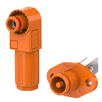 SCJ Screw Hole Connectors for Battery Energy Storage System Orange Positive IP67 Waterproof 50A Non-Rotatable Energy Storage Connector