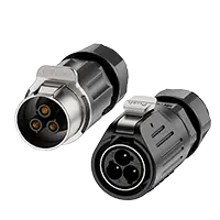 LP24 Outdoor Waterproof Electrical Wire Connector Aviation Plug Wire to Wire 3 Pin Solder Type