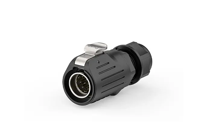 LP20 12Pin Yellow Solder Type Waterproof Connector Waterproof Aviation Plug 5A Power Panel Metal + Plastic