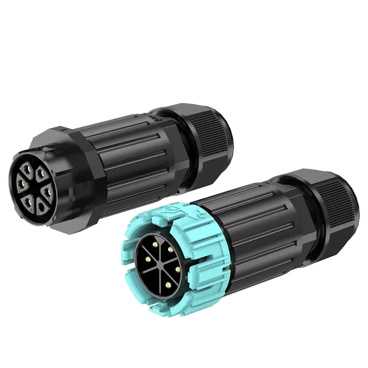 M28MP 5 Pins Circular Plug Connector Male Female Waterproof Connector Wire to Wire Waterproof Outdoor Cable Connector