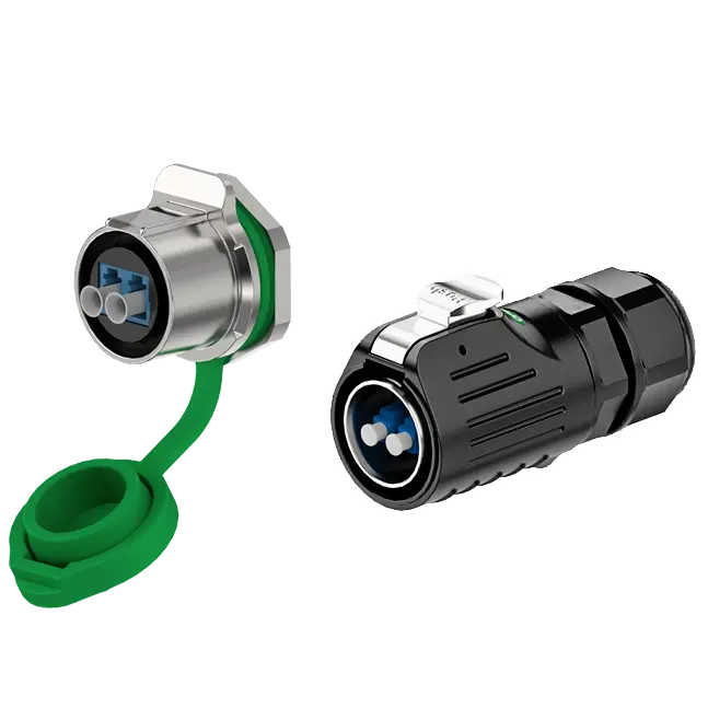 LP24 Fiber Optic Waterproof Connector Panel Metal Waterproof Aviation Plug Connector Solder Type