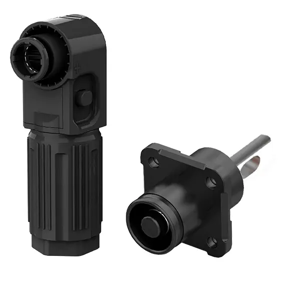 SCJ Smooth Hole Single Core Energy Storage Connector Black Negative IP67 Waterproof 350A Rotatable Energy Storage Connector