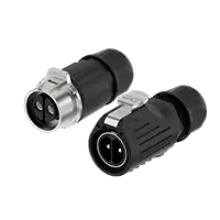 LP28 2 Pin Straight Circular Connector Screw Connection Waterproof Aviation Connector Cable Plug