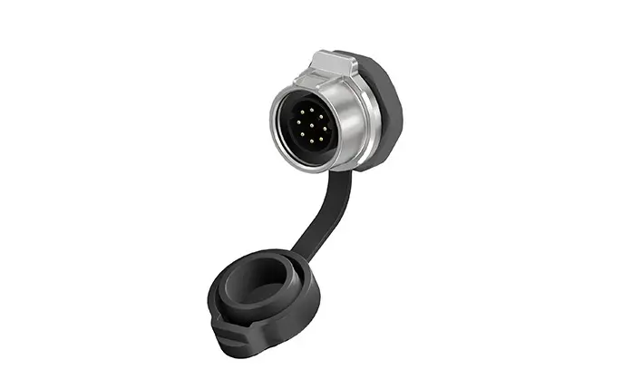 LP16 5A Power Waterproof Connector Panel 9 Pin Metal + Plastic Reverse Mounting Aviation Plug Connector