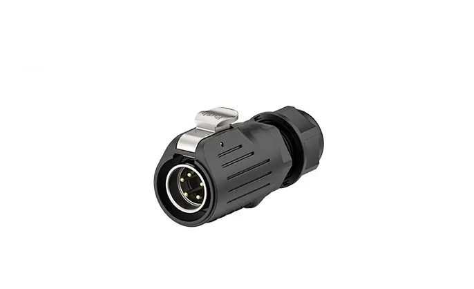 LP20 5 Pin Waterproof Connector Aviation Connector Flange Metal + Plastic Solder Type 10A Power