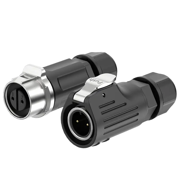 LP12 2 Pin Waterproof Plug and Socket Connector Waterproof Aviation Plug Straight Circular Connector Screw Type