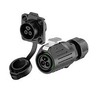 LP16 3 Pin Flange Electrical Waterproof Connectors 10A Power Aviation Plug All Plastic Solder Type