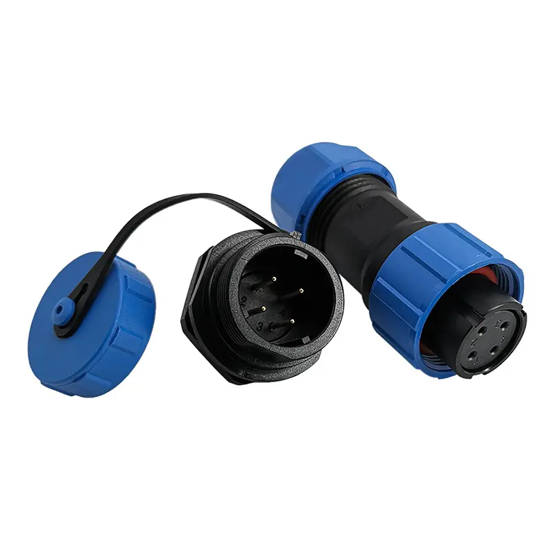 SP17 4 Pin Circular Connector Electrical Panel Mount Power Connector IP68