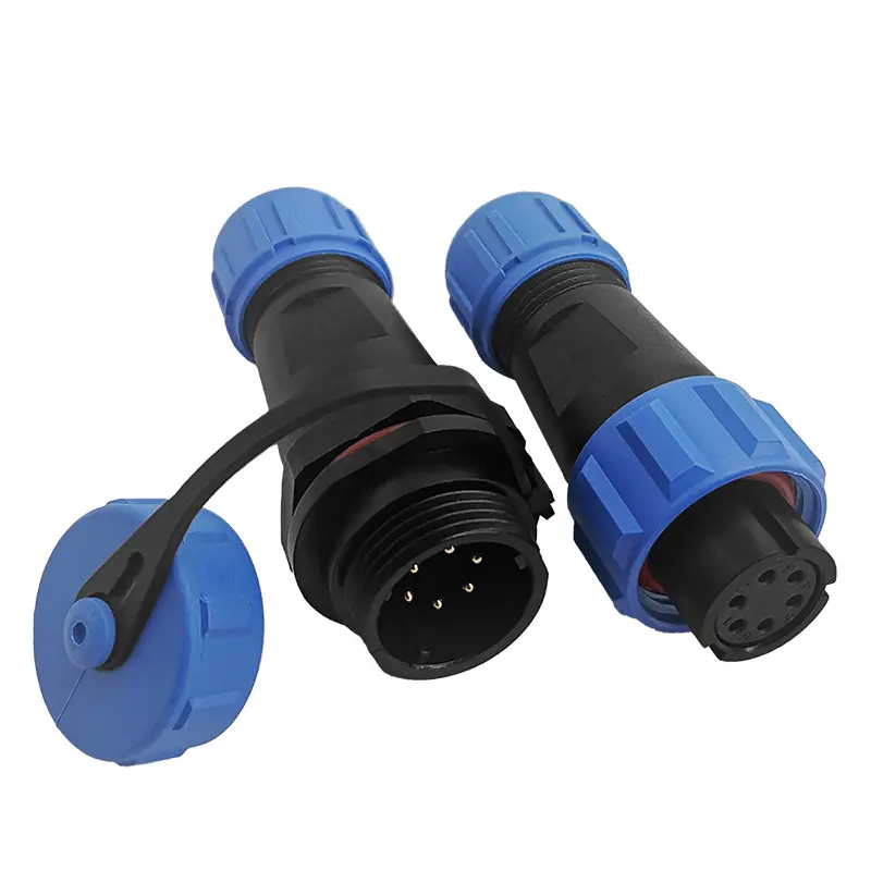 SP13 6 Pin Circular Power Connector Types IP68 All Plastic