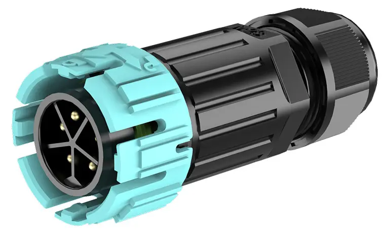 M23MF 5 Pin Circular Plug Socket Screwless Quick Wiring Waterproof Connector Wire to Wire Power Waterproof Connector