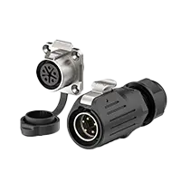 LP20 5 Pin Waterproof Connector Aviation Connector Flange Metal + Plastic Solder Type 10A Power