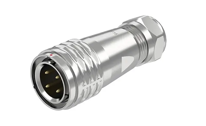 SF16 4 Pin Circular Connector Electrical Waterproof Connectors IP67 Push-Pull All Metal
