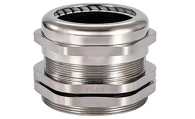PG63 Cable Gland Outdoor Cable Connector Metal 42-52mm