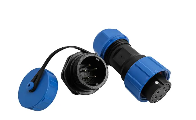 SP17 5 Pin Circular Connector Electrical Panel Mount Power Connector IP68