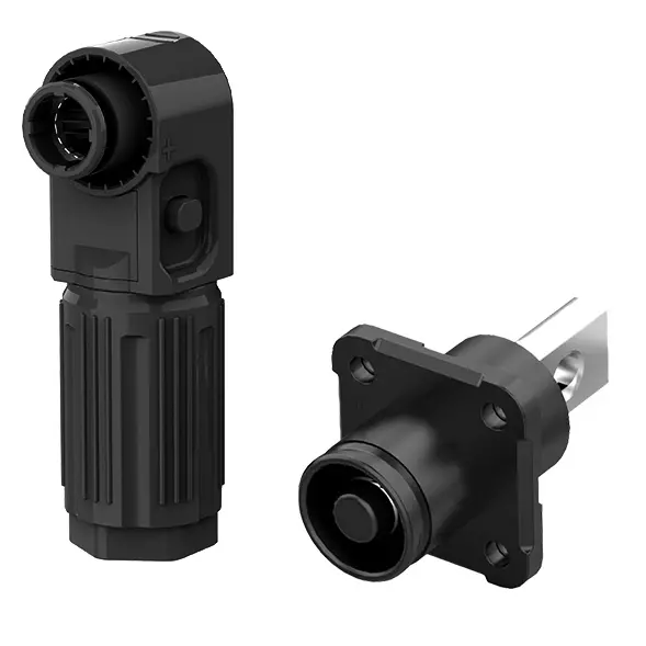 SCJ Screw Hole High Voltage Battery Energy Storage Connector Black Negative IP67 350A Rotatable Energy Storage Connector