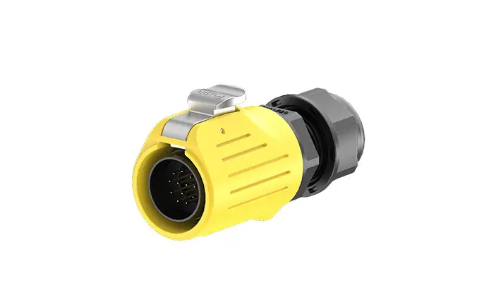 LP20 12Pin Yellow Solder Type Waterproof Wire Connectors 5A Power Panel All Plastic
