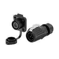 LP20 3Pin Screw Type Waterproof Wire Connectors 20A Power Flange All Plastic