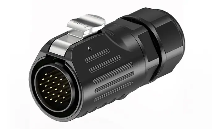 LP24 Panel Industrial Waterproof Connector 24 Pin Waterproof Aviation Connector Cable Plug Solder Type All Plastic