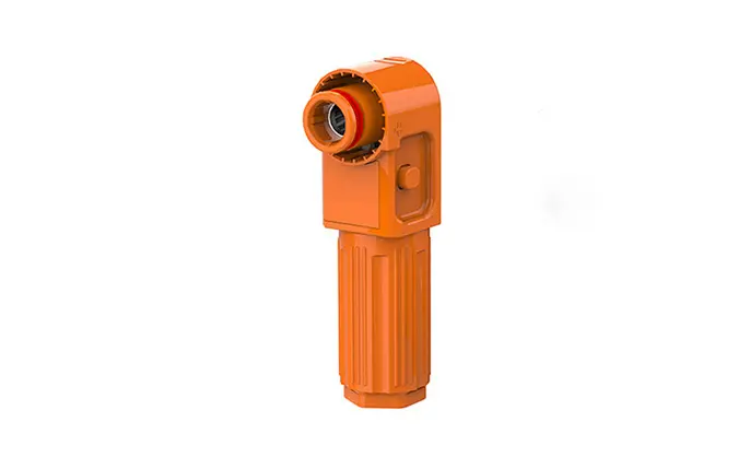 SCJ Smooth Hole High Protective Energy Storage Connector Orange Positive IP67 Waterproof 100A Rotatable Energy Storage Connector
