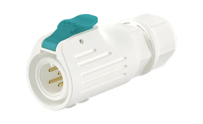 LP12 White 4Pin 5A Waterproof M12 Connector Power Panel Waterproof Connector Aviation Plug Socket