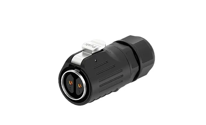 LP24 Panel Waterproof Connector 2 Pin Waterproof Aviation Connector Cable Plug Screw Type