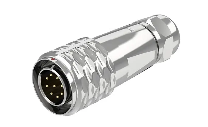 SF12 9 Pin Panel Mount Connector IP67 Push-Pull All Metal